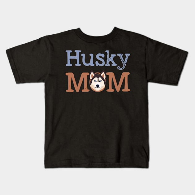 Husky Mom Kids T-Shirt by Dynasty Arts